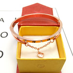 Popular style Popular Simple Love Roman numeral bracelet fringe peach heart bracelet Women's Korean Edition Fashion Jewelry