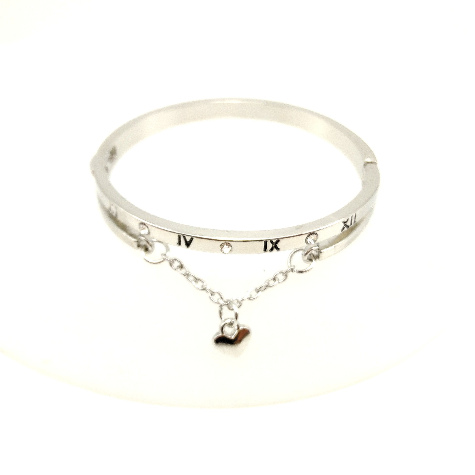 Popular style Popular Simple Love Roman numeral bracelet fringe peach heart bracelet Women's Korean Edition Fashion Jewelry