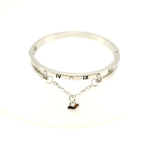 Popular style Popular Simple Love Roman numeral bracelet fringe peach heart bracelet Women's Korean Edition Fashion Jewelry
