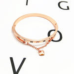 Popular style Popular Simple Love Roman numeral bracelet fringe peach heart bracelet Women's Korean Edition Fashion Jewelry
