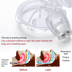 Silicone Magnetic Anti Snore Stop Snoring Nose Clip Sleep Tray Sleeping Aid Apnea Guard Night Device with Case
