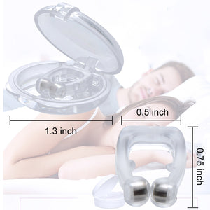Silicone Magnetic Anti Snore Stop Snoring Nose Clip Sleep Tray Sleeping Aid Apnea Guard Night Device with Case