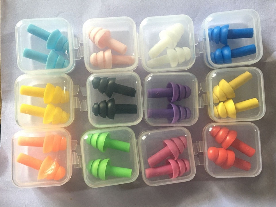 6Pairs box-packed comfort earplugs noise reduction silicone Soft Ear Plugs Swimming Silicone Earplugs Protective for sleep