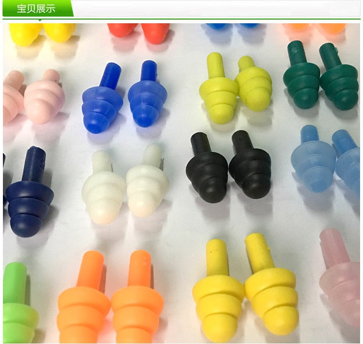 6Pairs box-packed comfort earplugs noise reduction silicone Soft Ear Plugs Swimming Silicone Earplugs Protective for sleep